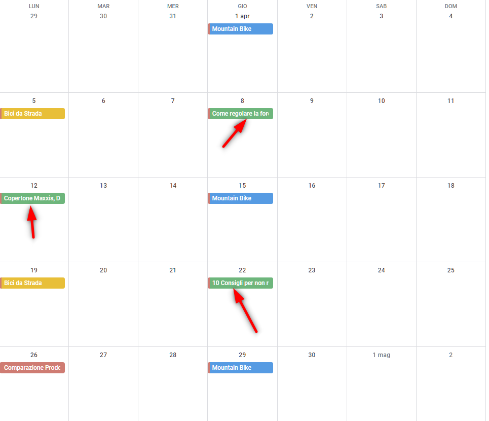 Calendario Editoriale: come iniziare partendo da zero! - calendario editoriale con contenuti