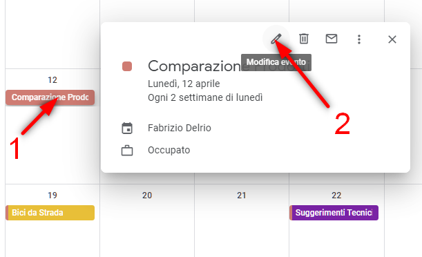 Calendario Editoriale: come iniziare partendo da zero! - modifica evento