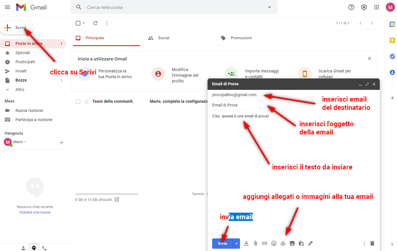 Come creare un Email? - scrivi la prima email con gmail