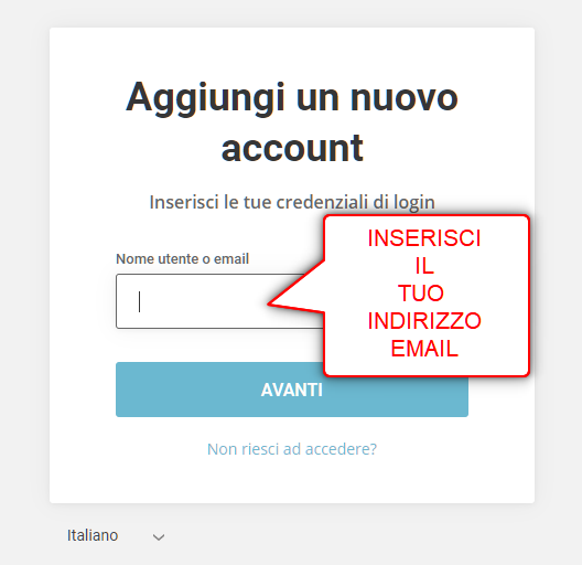 Come creare un sito web - accedi