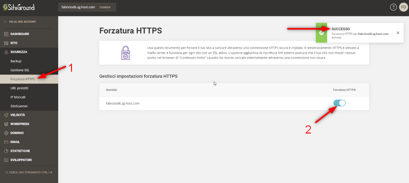 Come creare un sito web - forzatura protocollo https