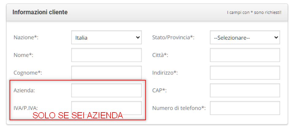 Come creare un sito web - informazione cliente