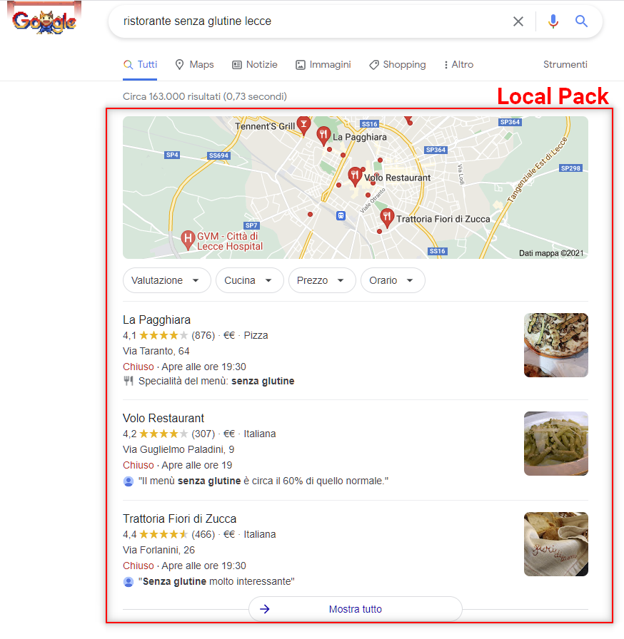 Come trovare nuovi clienti online Gratis? - esempio local pack