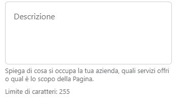 Creare una pagina Facebook aziendale - inserisci la descrizione