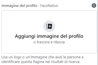 Creare una pagina Facebook aziendale - aggiungi immagine del profilo