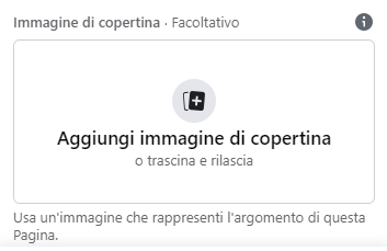 Creare una pagina Facebook aziendale - aggiungi immagine di copertina