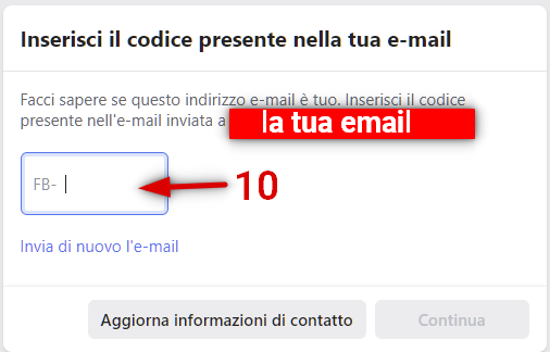 Iscrizione a Facebook: come fare un nuovo account - iscrizione a Facebook: inserisci codice di conferma