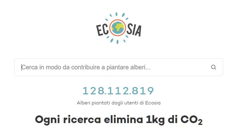 I motori di ricerca più usati nel 2021? - motore di ricerca interessante: Ecosia