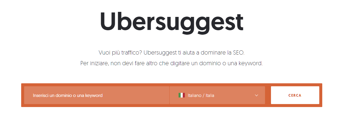 Parole Chiave: cosa sono e come trovarle in 7 step! - ubersuggest per la ricerca delle parole chiave